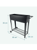 relaxdays Hochbeet in Schwarz- (B)85 x (H)80 x (T)50 cm