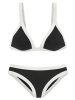 Venice Beach Triangel-Bikini in schwarz-weiß