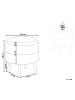 Beliani Hocker OKATON in Beige/Braun - (W) 44 x (H) 48 x (L) 44 cm