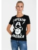 Logoshirt T-Shirt Captain America – Portrait in schwarz