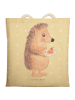 Mr. & Mrs. Panda Tote Bag Igel Kuchenstück ohne Spruch in Gelb Pastell