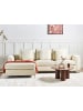 Beliani Ecksofa OSLO in Beige/Silber - (W) 270 x (H) 64 x (L) 151 cm