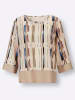 creation L Bluse in beige-mandarine-bedruckt