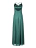 Vera Mont Abendkleid mit Wasserfallausschnitt in Green/Silver