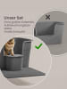 Feandrea 2er-Set: Katzentoilette in Schiefergrau - (B)76 x (H)33 x (T)64 cm