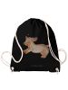 Mr. & Mrs. Panda gym tasche Hund Dackel ohne Spruch in Schwarz