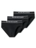 Schiesser Slip 3er Pack in Schwarz