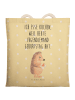 Mr. & Mrs. Panda Tote Bag Igel Kuchenstück mit Spruch in Gelb Pastell