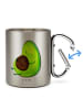 Mr. & Mrs. Panda Karabiner Becher Avocado Pfeifen ohne Spruch in Silber