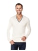 Vincenzo Boretti Pullover tailliert in ecru