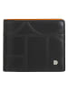 DuDu Up! Geldbörse RFID Schutz Leder 10.5 cm in black-orange