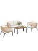 Outsunny Balkonmöbel Set,116L x 66B x 62H cm,Weiß