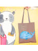 Mr. & Mrs. Panda Schultasche Wal Konfetti ohne Spruch in Braun Pastell