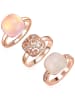 Lulu & Jane Ring aus Metall-Legierung verziert mit Kristallen von Swarovski® in roségold