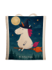 Mr. & Mrs. Panda Stofftasche Einhorn Hexe Design ohne Spruch in Weiß