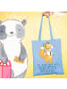 Mr. & Mrs. Panda Tragetasche Pilot Herz mit Spruch in Sky Blue