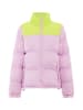 myMo Damen Wattierte Steppjacke in Macaron Pink Saure Limette