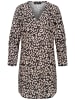 Cloud5ive Cloud5ive Cloud5ive Damen Turn-Up Crepe Kleid mit Animal Print in black