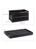 relaxdays 5x Transportbox in Schwarz - 60 l
