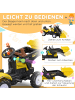 HOMCOM Trettraktor 3-jährige Kinder Gelb+Schwarz