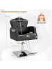 COSTWAY Friseurstuhl mit Kopfstütze in Schwarz