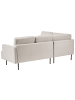 Beliani Ecksofa BREDA in Beige/Schwarz - (W) 210 x (H) 75 x (L) 200 cm