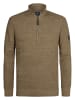 Petrol Industries Pull Zippé Demi-Zip en Maille Nashville in Braun