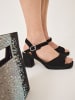Tamaris WIDE FIT Sandalette in BLACK SUEDE