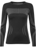normani 2x Damen Thermooberteil Langarm Shirt Skiunterwäsche in Schwarz/Grau