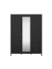 ebuy24 Kleiderschrank Madrid Schwarz 150 x 59 cm