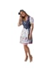 tectake Frauenkostüm Mini-Dirndl Garching Modell 1 in blau/weiß