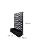 relaxdays Pflanzkasten-Spalierwand "Diamond" in Schwarz - (B)110 x (H)180 x (T)40 cm