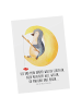Mr. & Mrs. Panda Wanddeko Pinguin Mond mit Spruch in Weiß