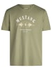 Mustang T-Shirt Basic Print Tee in Oliv