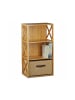 relaxdays 6 x Regal Ablage in Natur-Braun - (B)42 x (H)80 x (T)29 cm