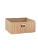 relaxdays 4 x Aufbewahrungskorb in Natur - (B)31 x (H)14 x (T)31 cm