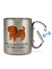 Mr. & Mrs. Panda Thermobecher Hund Flauschig mit Spruch in Silber