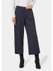 GOLDNER Kurzgröße:  Culotte Verkürzte Jersey-Hose VERA mit Biesen in marine