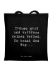 Mr. & Mrs. Panda Alltagstasche Spruch Herzen Vertrauen mit Spruch in Schwarz