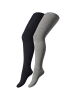 camano Strumpfhose 2er Pack light grey + navy