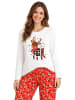 United Labels Rentier XMAS Schlafanzug Pyjama Set Langarm Oberteil mit Hose in Mehrfarbig