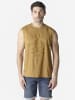KOROSHI Herren t-shirt boxen baumwolle druck in gold