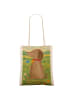 Mr. & Mrs. Panda Shopping Tasche Hund Blume Design ohne Spruch in Weiß