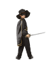 tectake In Schwarz gehaltenes Zorro-Outfit, schwarz