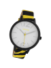 Oozoo Analog-Armbanduhr Oozoo Timepieces gelb, schwarz groß (ca. 43mm)