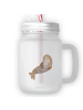 Mr. & Mrs. Panda Trinkglas Mason Jar Robbe Lachen ohne Spruch in Transparent