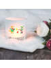 Mr. & Mrs. Panda Glas Windlicht Winter Weihnachtsfreude mit Spruch in Transparent