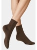 Kunert Socken Sensual Cotton Rollrand in Brown