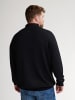 Petrol Industries Plus Size Strick-Halbzip-Pullover Jackson in Schwarz