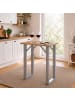 VCM  Holz Bartisch Stehtisch Tisch Tresen Xona 80x50 cm in Silber / Honig-Eiche